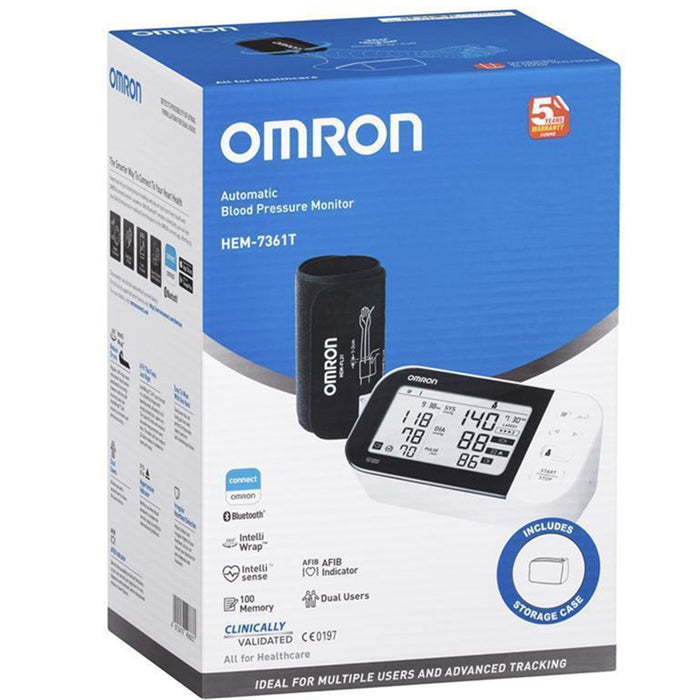 Omron HEM7361T Blood Pressure + AFIB Monitor Bluetooth