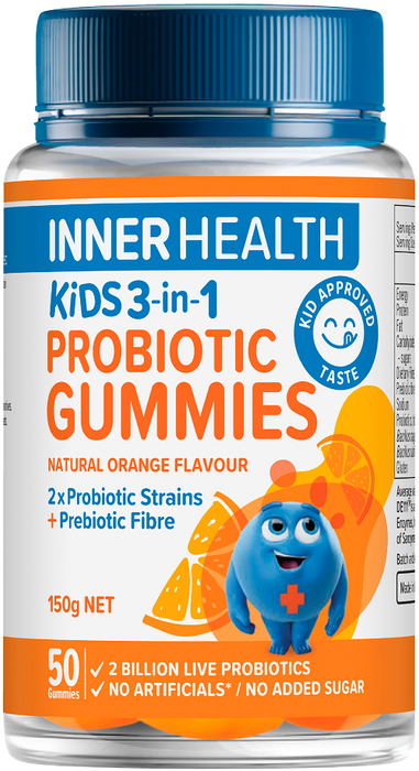 Inner Health Kids 3-in-1 Probiotic Gummies 50 - Orange