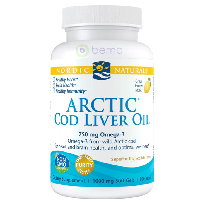 Nordic Naturals Arctic Cod Liver Oil Lemon 90s