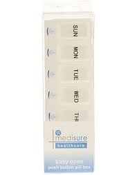 Medisure Pill Organiser 7-day push button